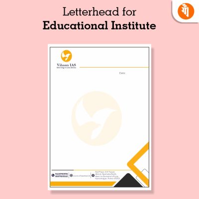 Letterhead printing service designed for educational institutions, showcasing sample letterhead designs and customization options.