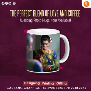 Customized mug featuring high-quality photo printing by Gaurang Graphics, perfect for preserving cherished memories or promoting your brand. Coffee Mugs