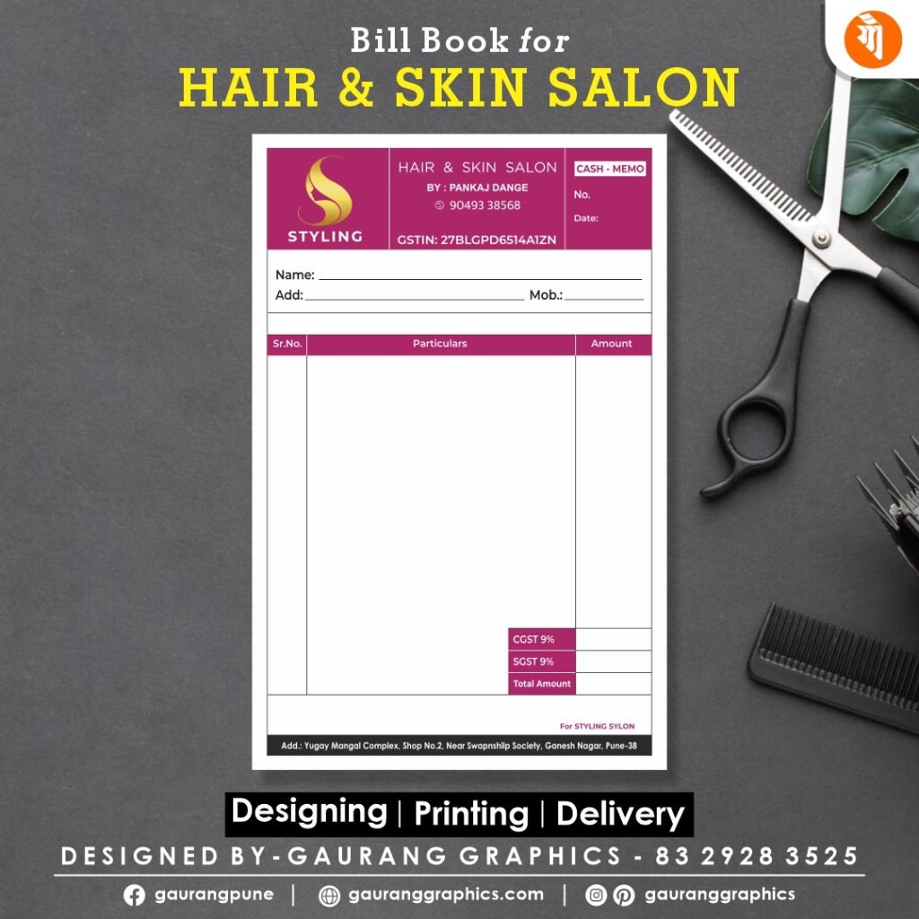 Custom Bill Book Designing and Printing Services | Gaurang Graphics ...