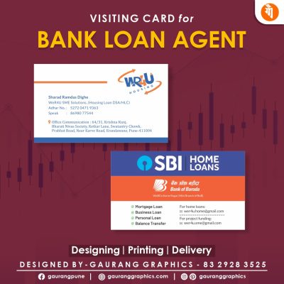 Visiting card for bank loan agency