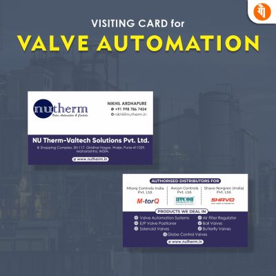 Visiting card for manufacturing Company