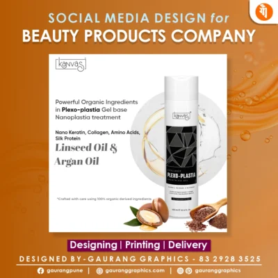 Custom social media post design for beauty products by Gaurang Graphics